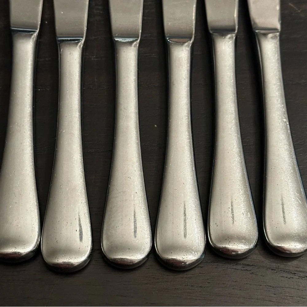Dansk ESCAPADE Stainless Flatware 6 Dinner Knives 9”